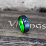 Til Valhalla Ring, Viking Ring, Runes Ring, Valknut Ring, Nordic Ring, Norsemen Ring, Nordic Runes Ring, Black Tungsten Band