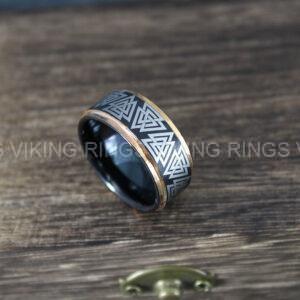 IMG_0003 Til Valhalla Ring, Viking Ring, Runes Ring, Valknut Ring, Nordic Ring, Norsemen Ring, Nordic Runes Ring