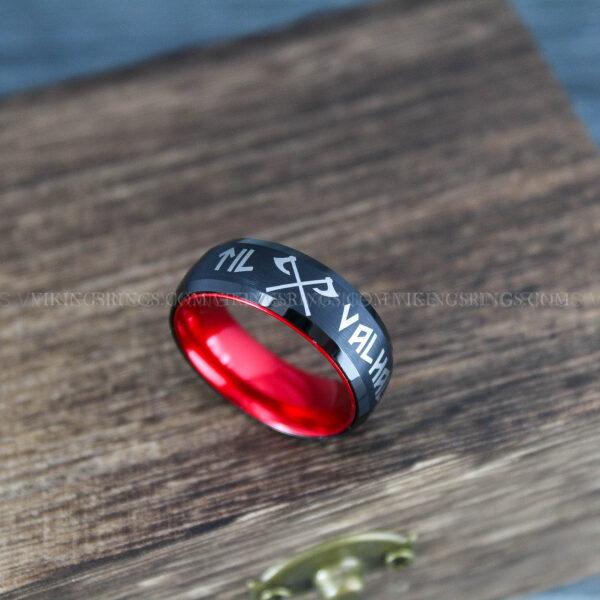 IMG_0049 Til Valhalla Ring, Viking Ring, Runes Ring, Nordic Ring, Norsemen Ring, Nordic Runes Ring