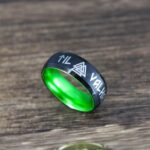 Til Valhalla Ring, Viking Ring, Runes Ring, Nordic Ring, Norsemen Ring, Nordic Runes Ring
