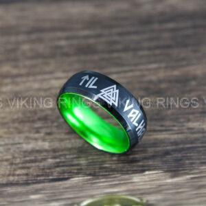 IMG_0054 Til Valhalla Ring, Viking Ring, Runes Ring, Nordic Ring, Norsemen Ring, Nordic Runes Ring