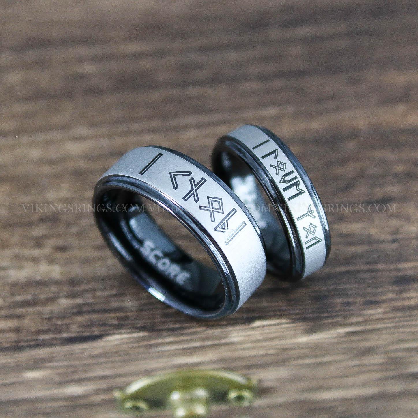 IMG_0058 Til Valhalla Rings, Viking Rings, Runes Rings, Nordic Rings, Norsemen Rings, Nordic Runes Rings - Image 1