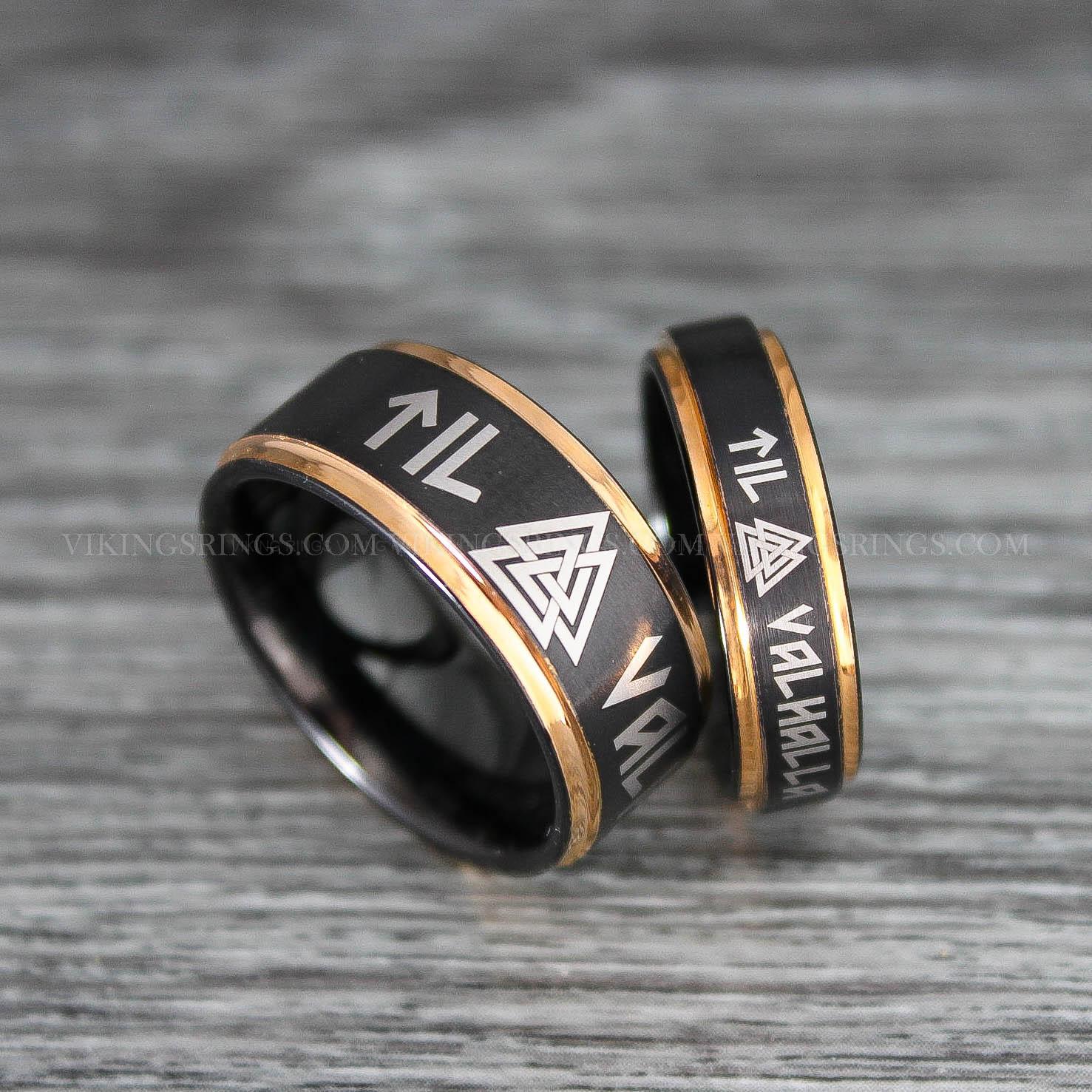 IMG_0075 Til Valhalla Rings, Viking Rings, Runes Rings, Nordic Rings, Norsemen Rings, Nordic Runes Rings - Image 1