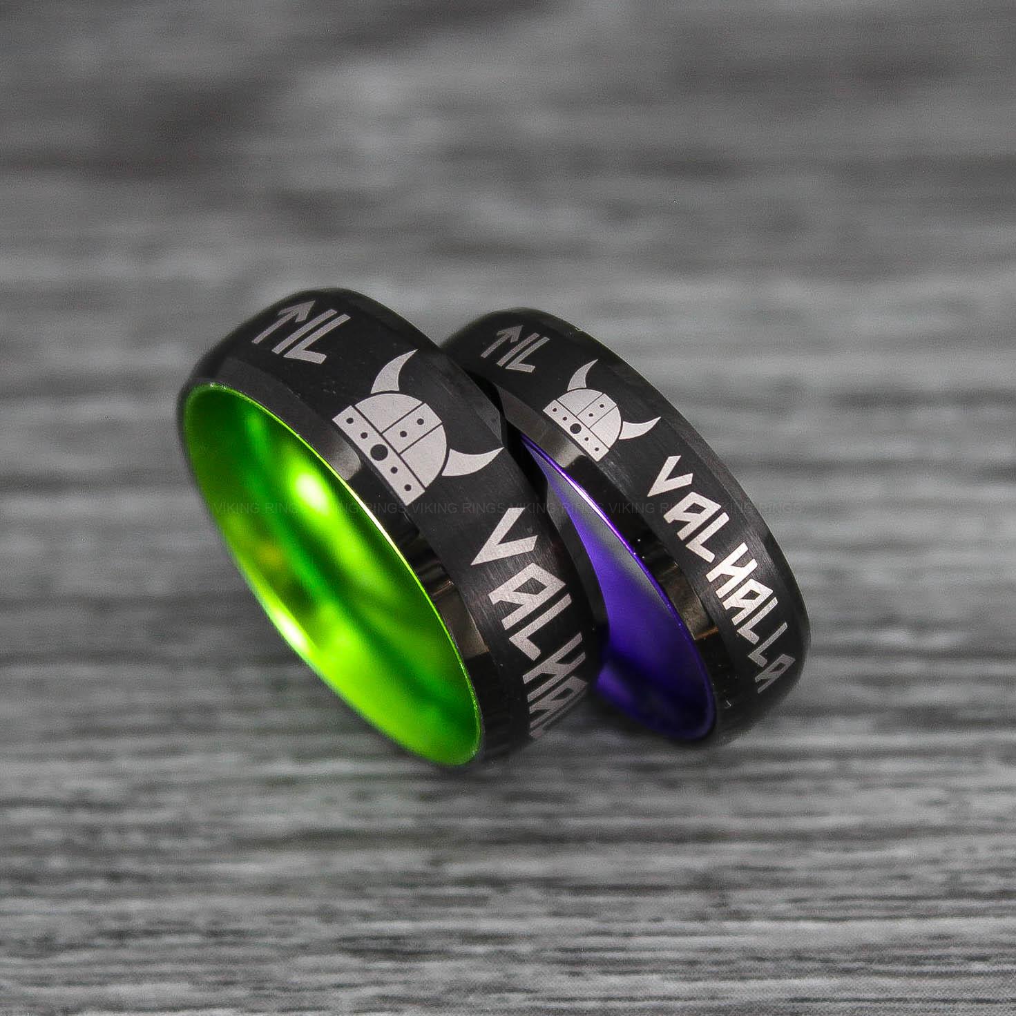 IMG_0106 Til Valhalla Rings, Viking Rings, Runes Rings, Nordic Rings, Norsemen Rings, Nordic Runes Rings - Image 1