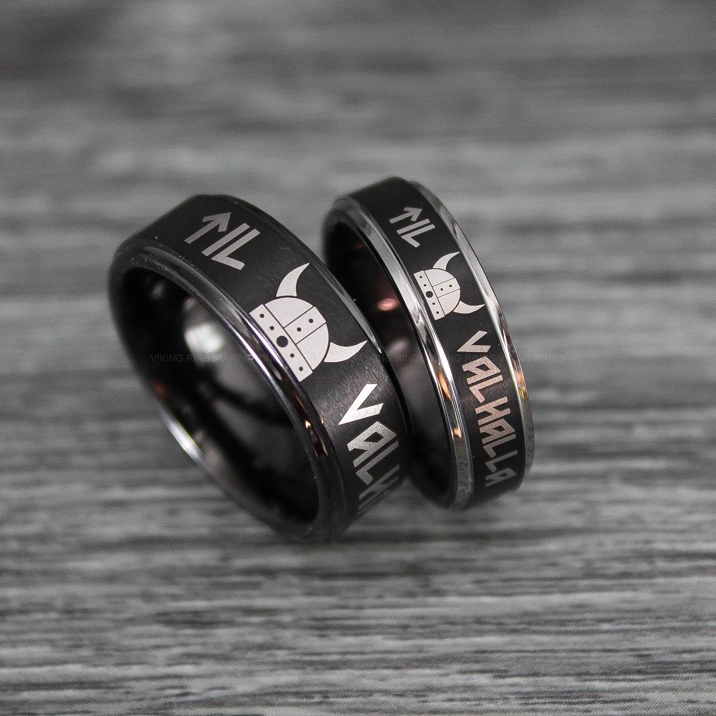 IMG_0108 Til Valhalla Rings, Viking Rings, Runes Rings, Nordic Rings, Norsemen Rings, Nordic Runes Rings - Image 1