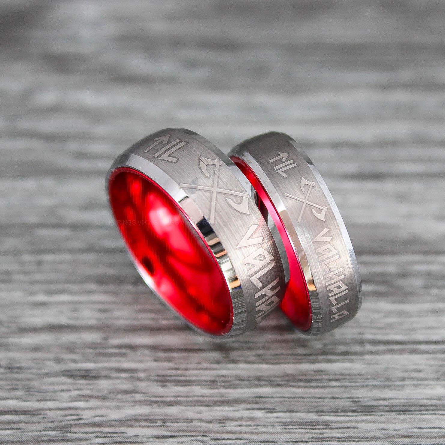 IMG_0152 Til Valhalla Rings, Viking Rings, Runes Rings, Nordic Rings, Norsemen Rings, Nordic Runes Rings - Image 1