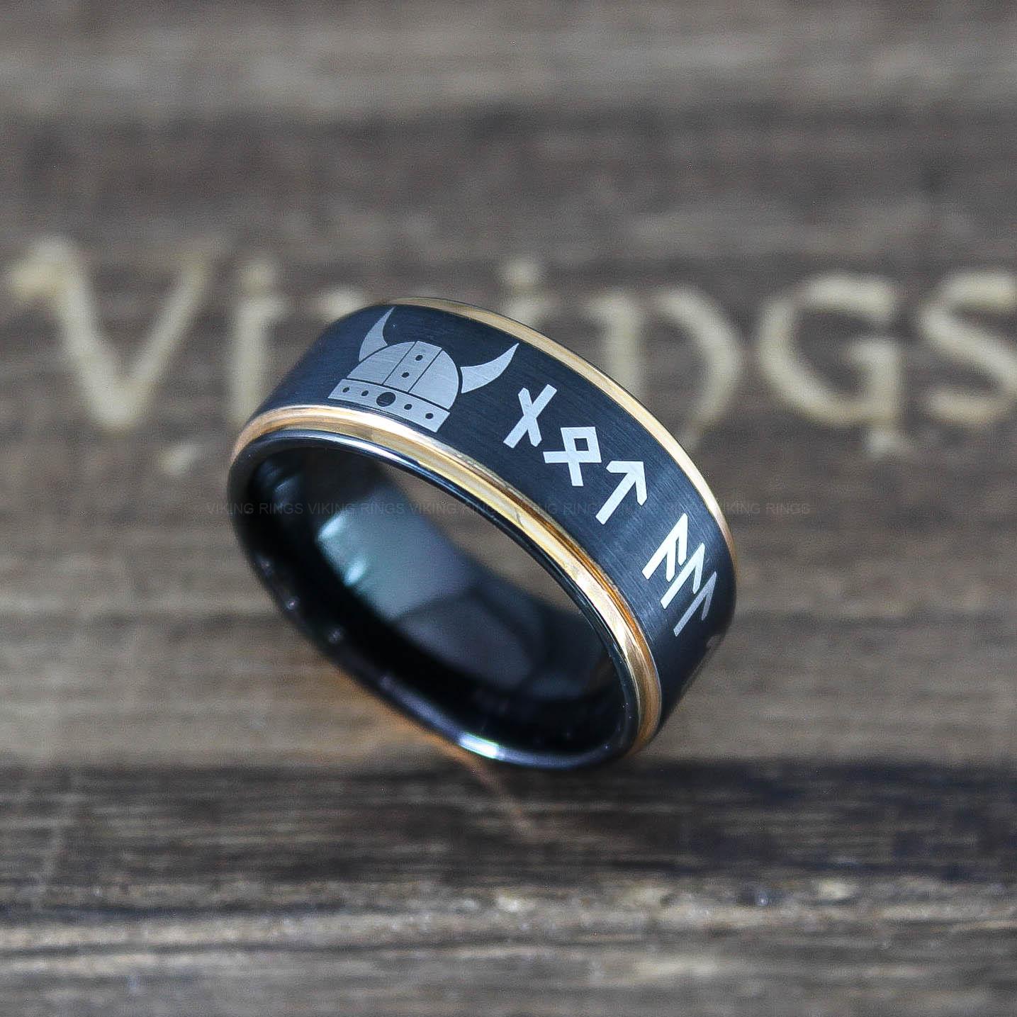 IMG_0271 Til Valhalla Rings, Viking Rings, Runes Rings, Valknut Rings, Nordic Rings, Norsemen Rings, Nordic Runes Rings - Image 1