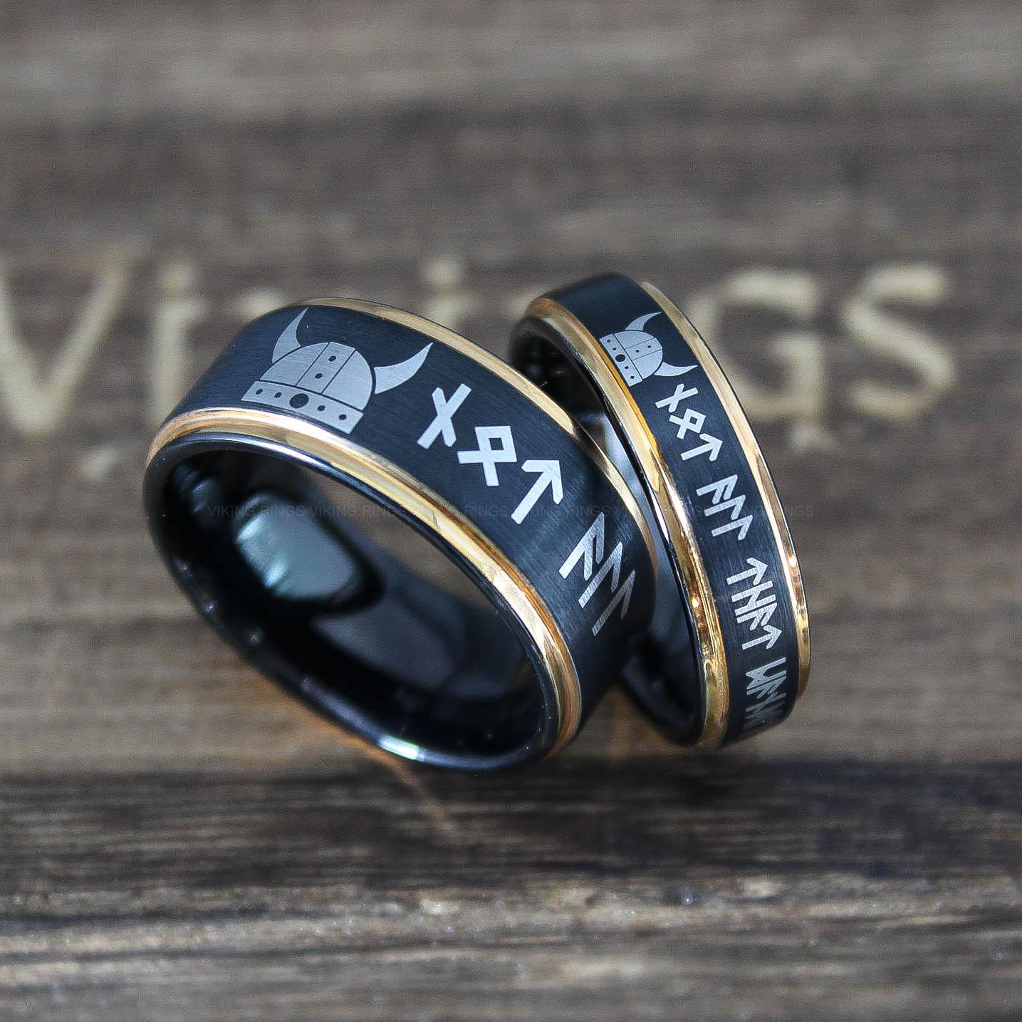 IMG_0272 Til Valhalla Rings, Viking Rings, Runes Rings, Valknut Rings, Nordic Rings, Norsemen Rings, Nordic Runes Rings - Image 1
