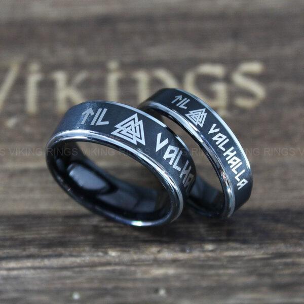 IMG_0273 Til Valhalla Rings, Viking Rings, Runes Rings, Valknut Rings, Nordic Rings, Norsemen Rings, Nordic Runes Rings