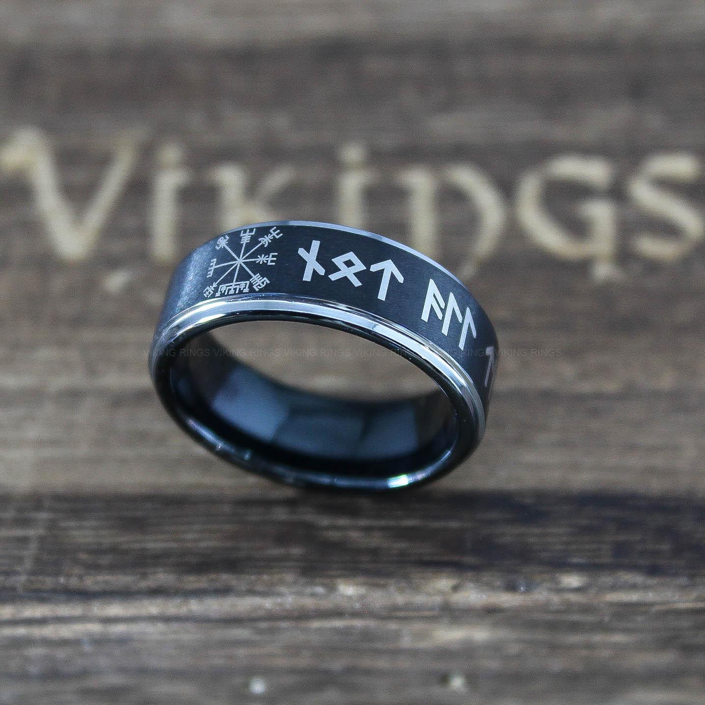 IMG_0274 Til Valhalla Rings, Viking Rings, Runes Rings, Valknut Rings, Nordic Rings, Norsemen Rings, Nordic Runes Rings - Image 1