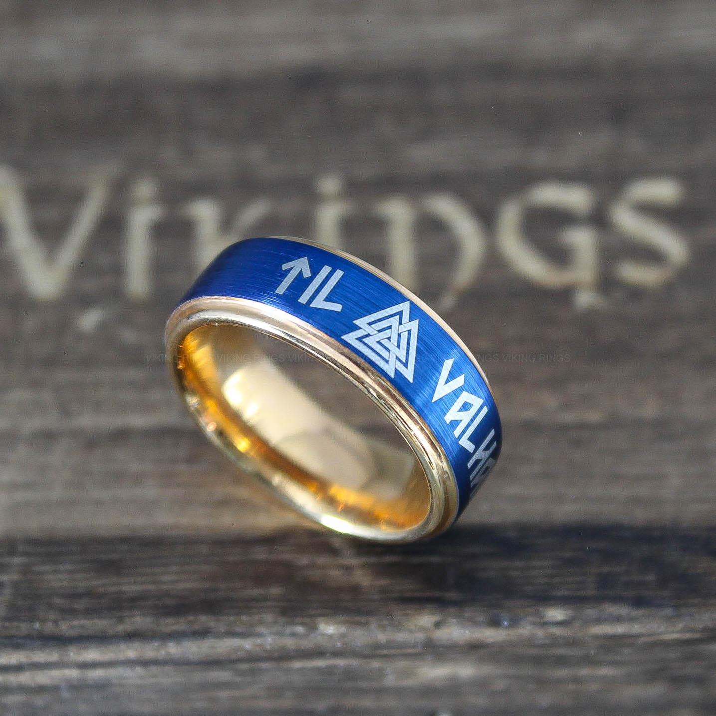 IMG_0278 Til Valhalla Ring, Viking Ring, Runes Ring, Nordic Ring, Norsemen Ring, Nordic Runes Ring - Image 1