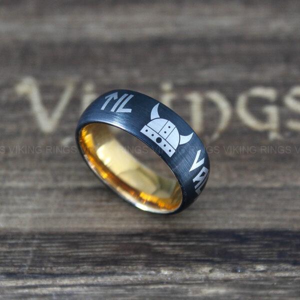 IMG_0280 Til Valhalla Ring, Viking Ring, Runes Ring, Nordic Ring, Norsemen Ring, Nordic Runes Ring