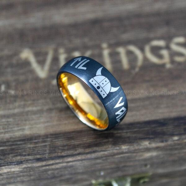 IMG_0281 Til Valhalla Ring, Viking Ring, Runes Ring, Nordic Ring, Norsemen Ring, Nordic Runes Ring