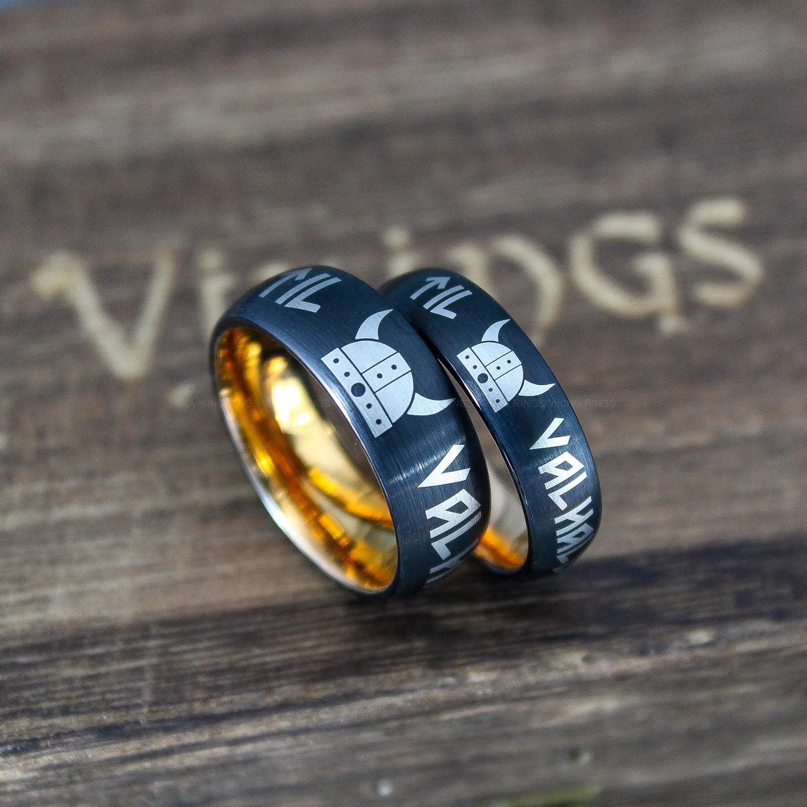 IMG_0282 Til Valhalla Rings, Viking Rings, Runes Rings, Nordic Rings, Norsemen Rings, Nordic Runes Rings - Image 1
