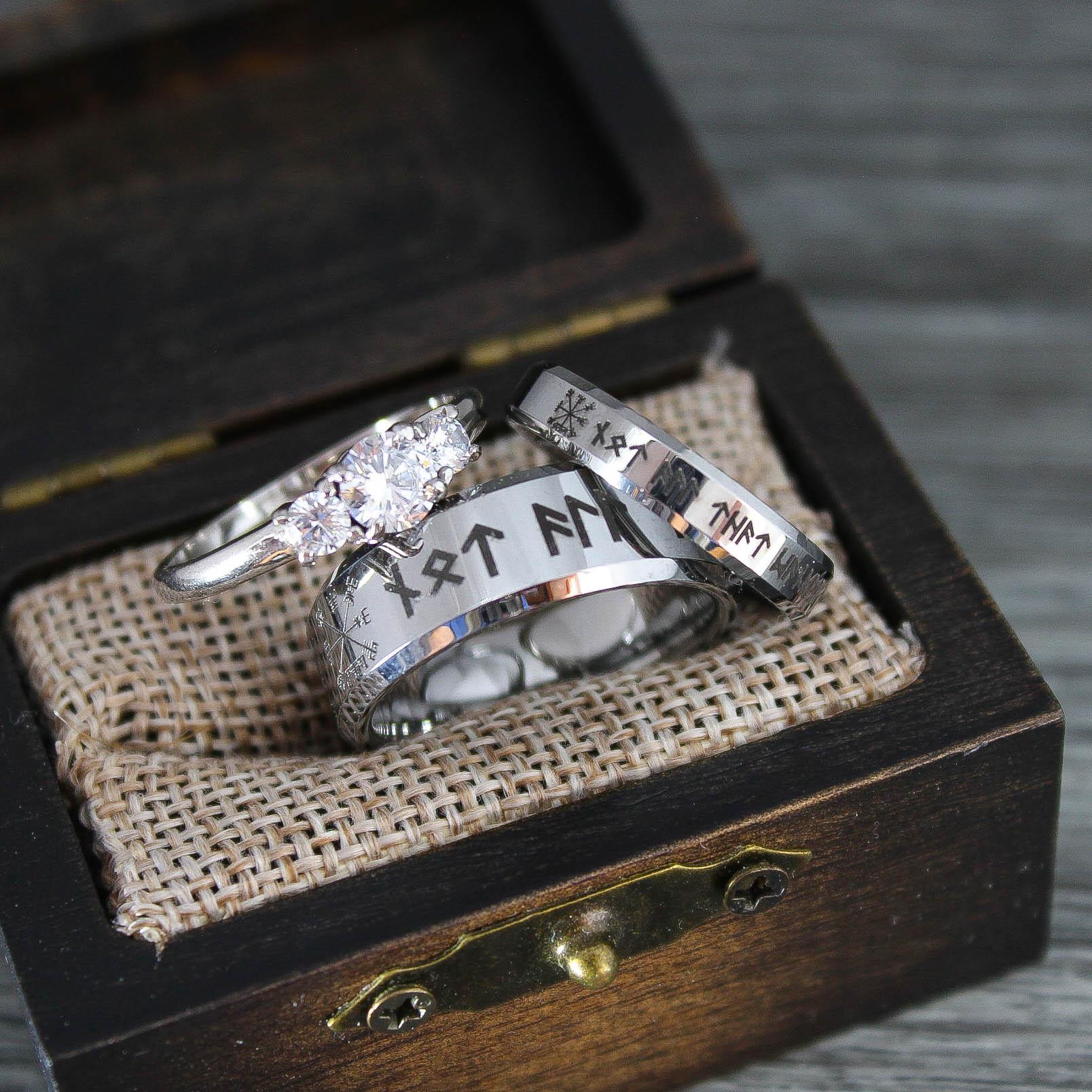 IMG_0327 Til Valhalla Rings, Viking Rings, Runes Rings, Nordic Rings, Norsemen Rings, Nordic Runes Rings - Image 1