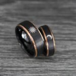 Sun and Moon Rings, Sun and Moon Wedding Rings, Sun and Moon Wedding Bands, Sun and Moon Jewelry
