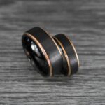 Black Wedding Bands, Black Wedding Rings, Couple Rings, Matching Couple Rings
