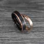 Black Wedding Bands, Black Wedding Rings, Couple Rings, Matching Couple Rings