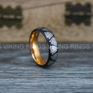 IMG_0386 Til Valhalla Ring, Viking Ring, Runes Ring, Valknut Ring, Nordic Ring, Norsemen Ring, Nordic Runes Ring