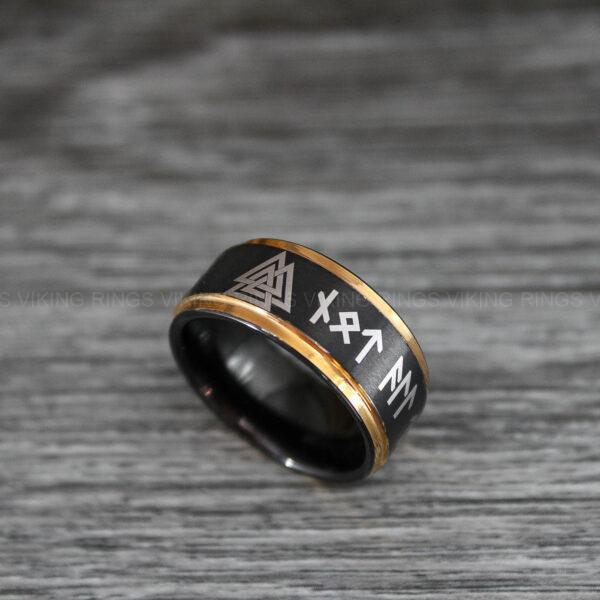 IMG_0424 Til Valhalla Ring, Viking Ring, Runes Ring, Valknut Ring, Nordic Ring, Norsemen Ring, Nordic Runes Ring