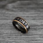 Til Valhalla Ring, Viking Ring, Runes Ring, Valknut Ring, Nordic Ring, Norsemen Ring, Nordic Runes Ring