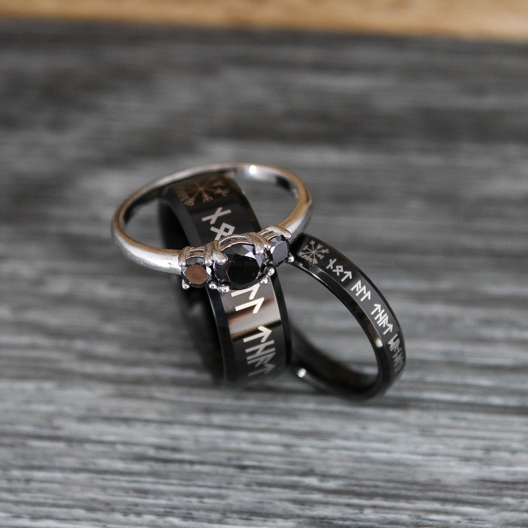 IMG_0436 Til Valhalla Rings, Viking Rings, Runes Rings, Nordic Rings, Norsemen Rings, Nordic Runes Rings - Image 1