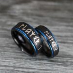 Player 1 Player 2 Rings, Gamer Rings, Couple Ring Set, Couple Wedding Bands