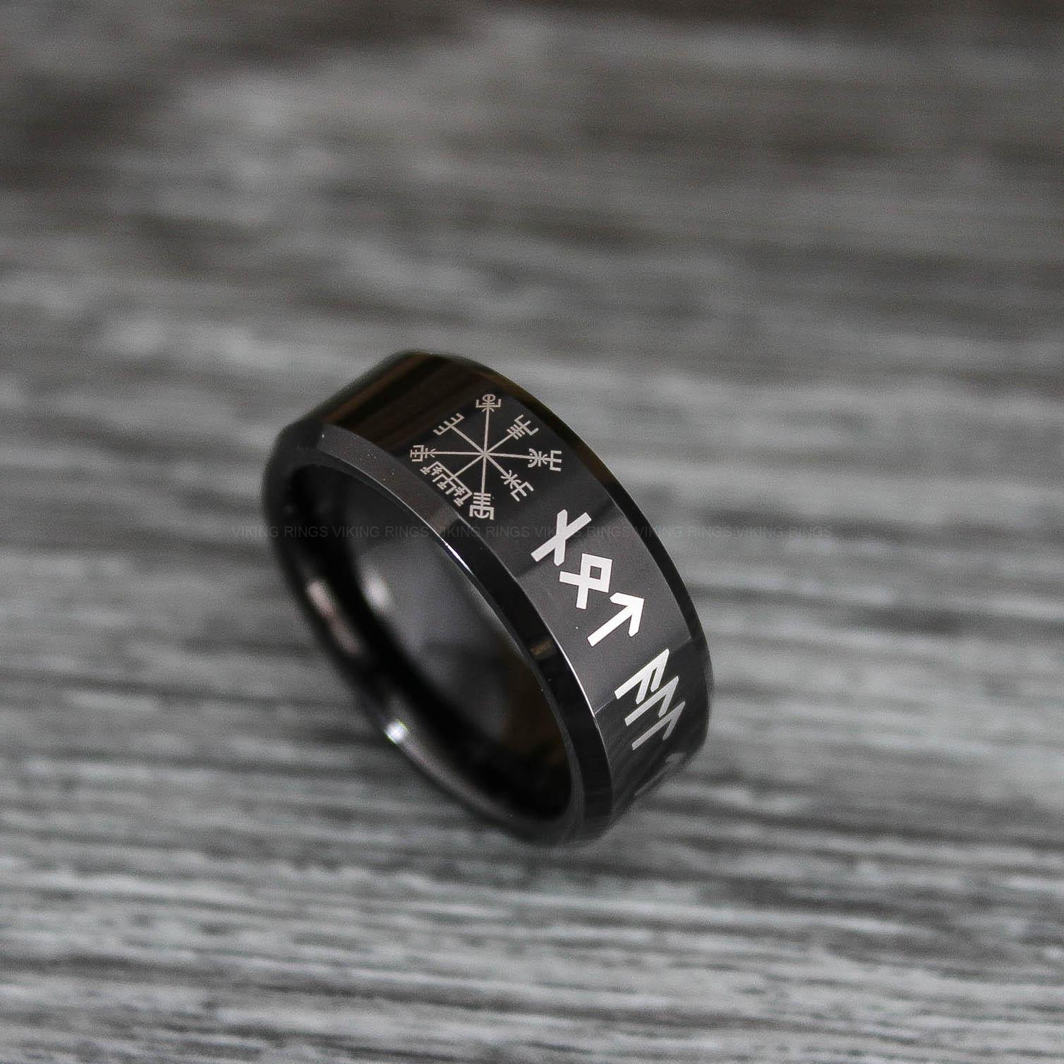 IMG_0499 Til Valhalla Ring, Viking Ring, Runes Ring, Valknut Ring, Nordic Ring, Norsemen Ring, Nordic Runes Ring - Image 1