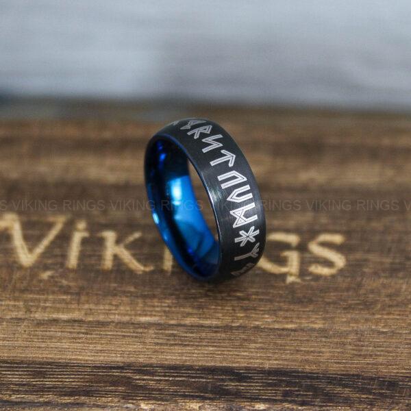 IMG_9883 Til Valhalla Ring, Viking Ring, Runes Ring, Valknut Ring, Nordic Ring, Norsemen Ring, Nordic Runes Ring