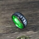 Til Valhalla Ring, Viking Ring, Runes Ring, Valknut Ring, Nordic Ring, Norsemen Ring, Nordic Runes Ring, Black Tungsten Band